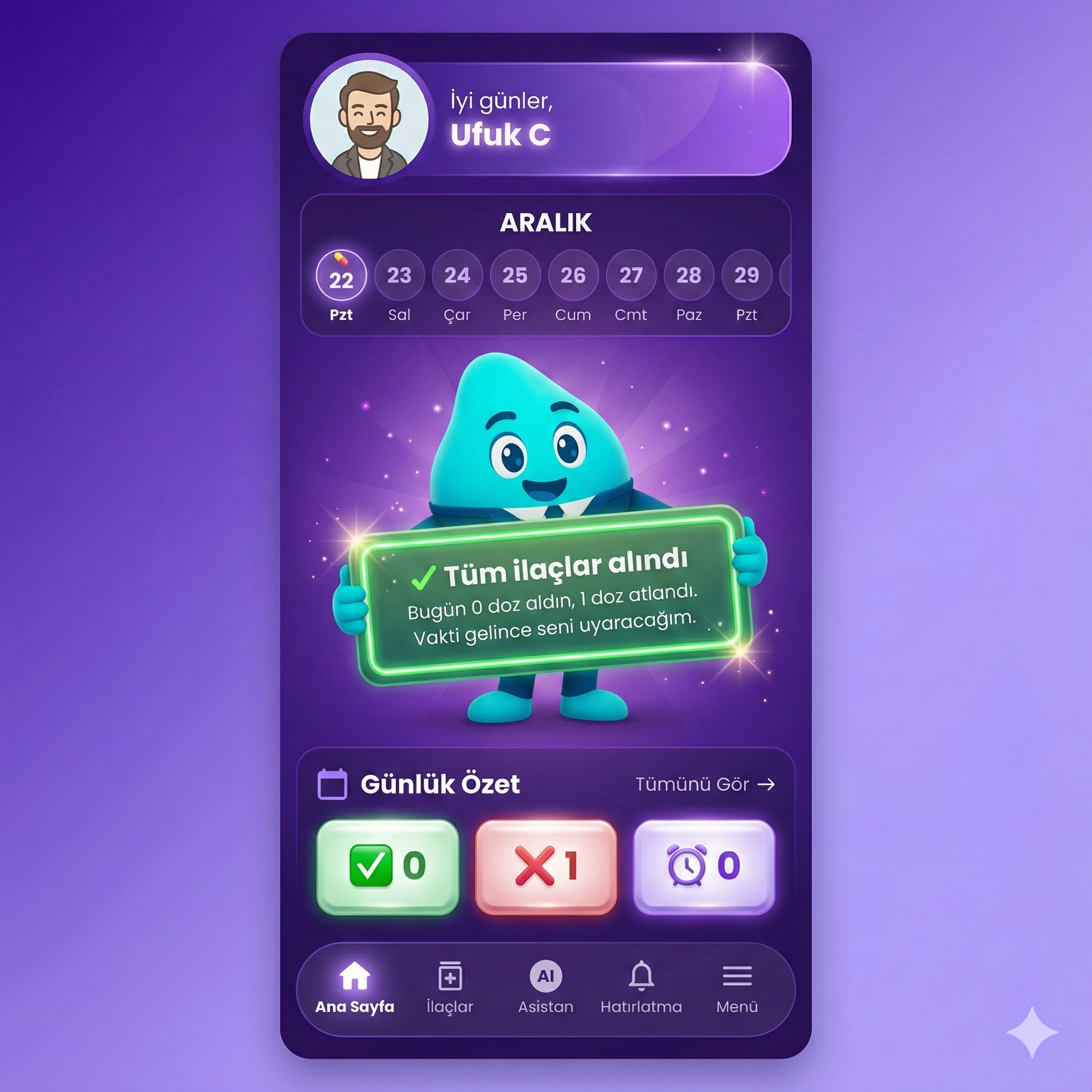 Dozi Uygulama Ekranı